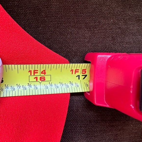 Tommy Hilfiger Bright Red Midi Sleeveless Dress SZ 8 Zipper In Back with Symbol - Picture 11 of 12